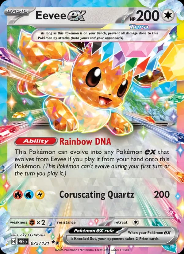 pokemon eevee card value Bundle - Guaranteed 1 Ultra Rare - 5 Eeveelution Holofoil Cards you may search your deck for a card that evolves from this Pokmon that is the same type as that Energy card and put it onto this Pokmon to evolve it Eevee EX 2025 Pokemon Scarlet